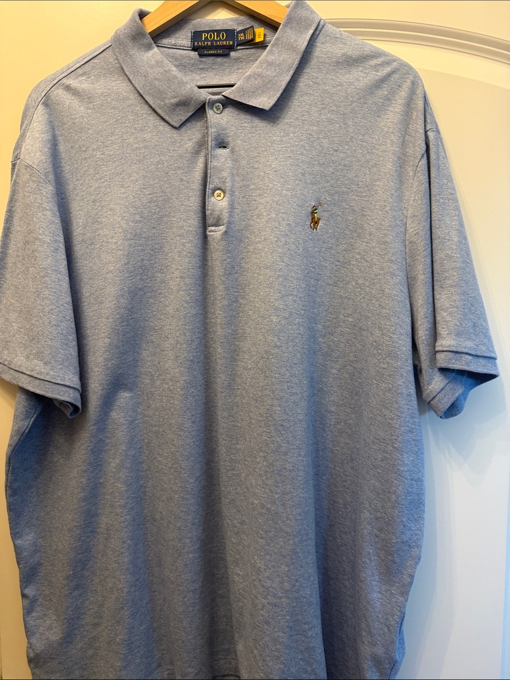 Polo by Ralph Lauren Light Blue Men’s Polo with Embroidered Pony